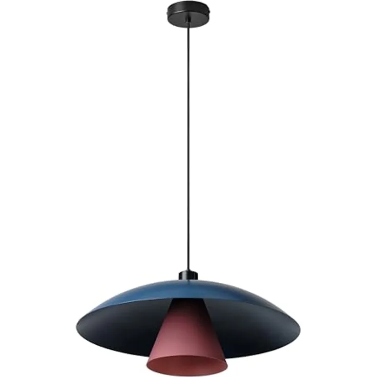 OSRAM Decor Flying Mushroom, Hängelampe aus Stahl mit E27-Fassung, blau/pink