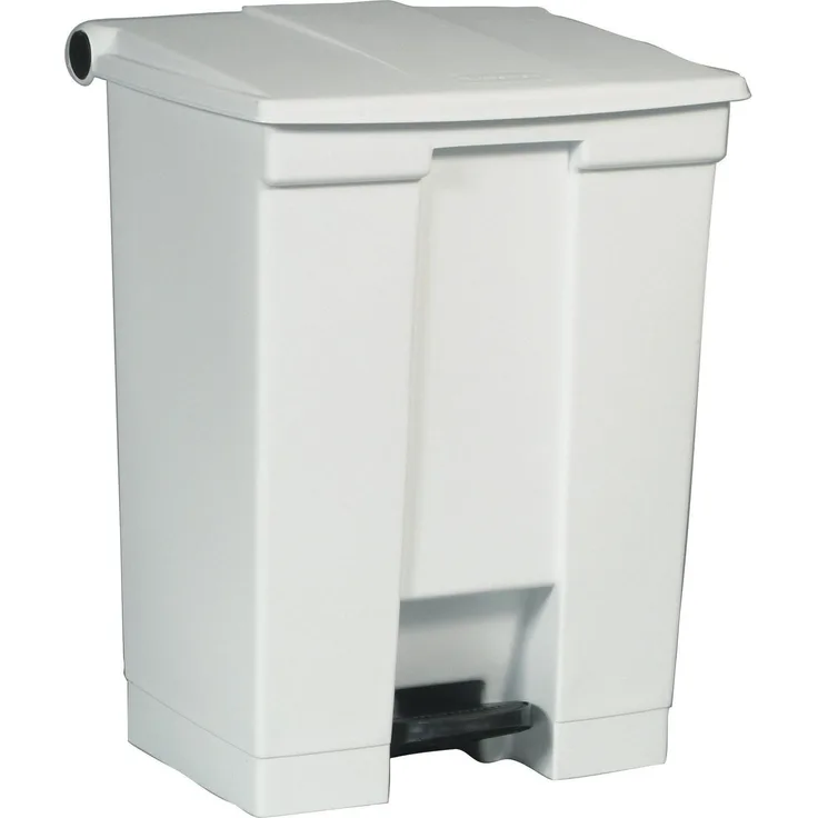 Rubbermaid Commercial Products Commercial 12 gal 68. 1 Litre HDPE Step On Trash Can - White