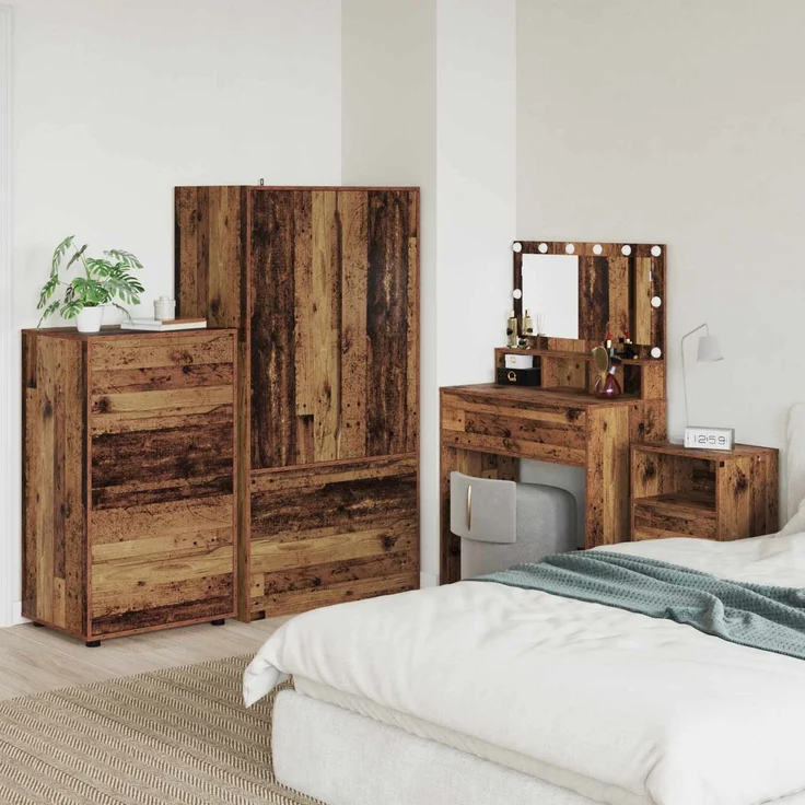 vidaXL Stauraumschränke 60 x 48 x 105 cm Holzwerkstoff Altholz 3406243 – Bild 1