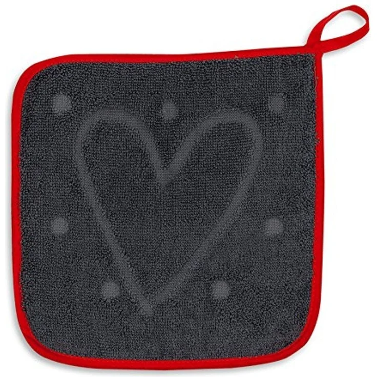 Kracht Geschirrtuch 100% Liebe, (Set, 3-tlg, Set), 3er Pack Frottee Küchenhandtücher (3 Stück), ca. 50x50cm Baumwolle – Bild 4