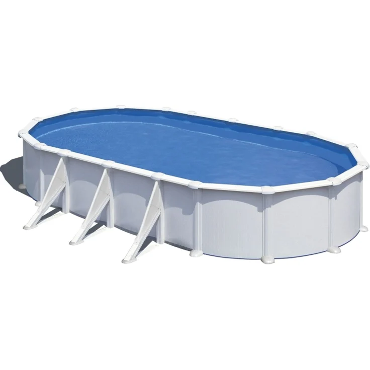 SwimFun Stahlwandpool oval L730 × B375 × H132 cm – Familien Pool Komplett-Set – Bild 1