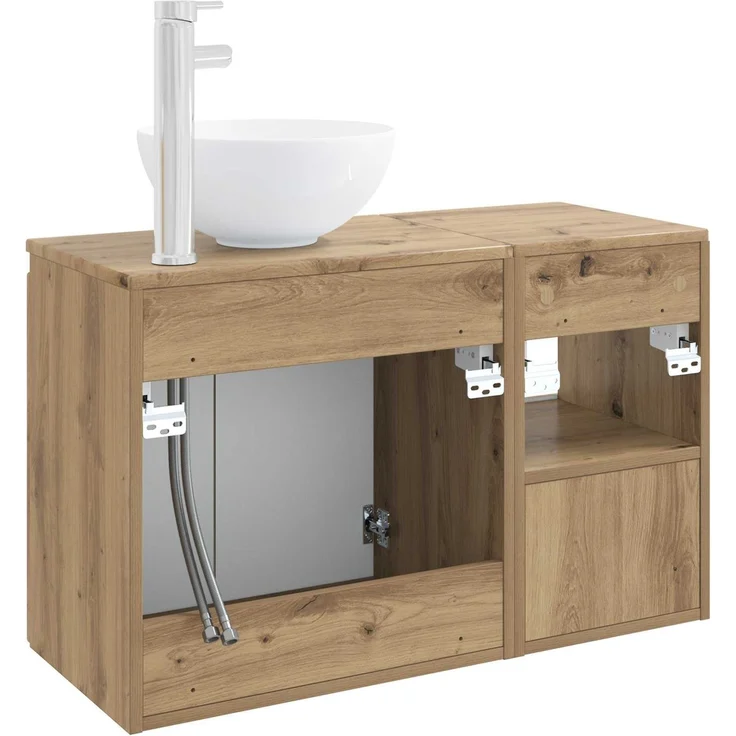 vidaXL Badezimmerschrank-Set 2 stk. Artisan-Eiche 79,5 x 35 x 80 cm 3404033 – Bild 6