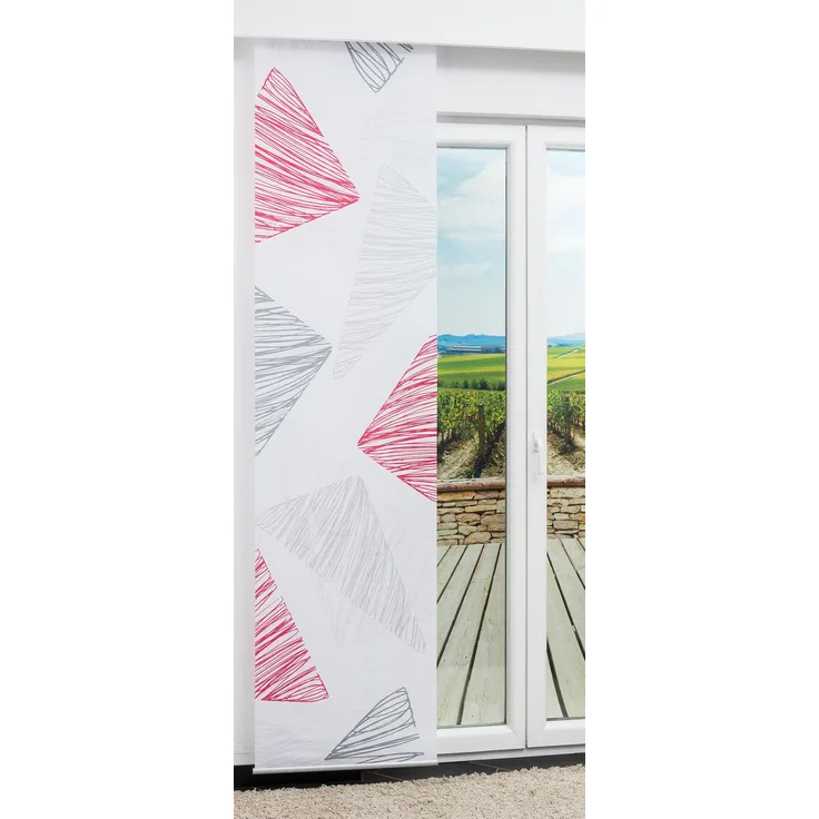 Lysel Schiebegardine Dreieckharmonie in Rot, in der Größe (BxH) 60x245 cm