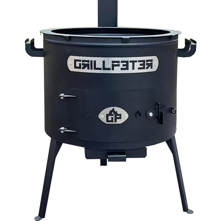 Grillpeter Utschak Asamat Ø45cm mit Kazan aus Gusseisen 22L, schwarz – Bild 3