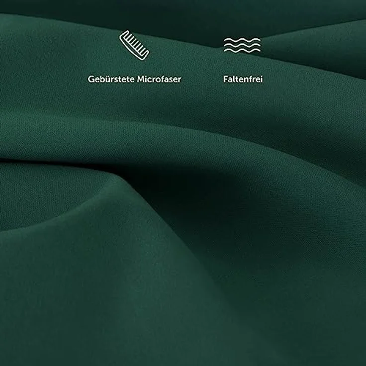 Blumtal® 2er Set Spannbettlaken 135x190x30cm aus Microfaser - Oekotex zertifiziertes Bettlaken Spannbettlaken in Dunkelgrün – Bild 4