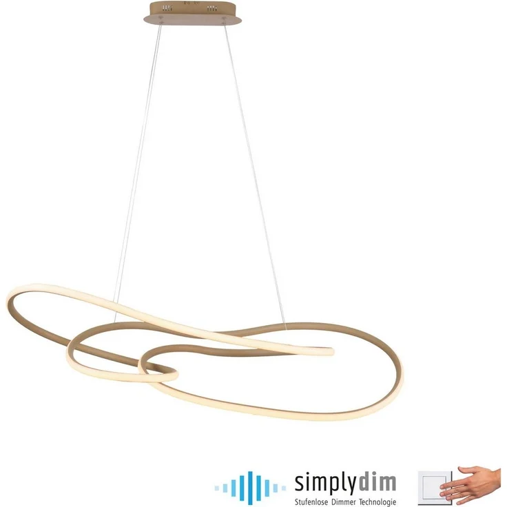 Paul Neuhaus LED Pendelleuchte TWIST, Memoryfunktion, LED fest integriert, Warmweiß, Stufenlos dimmbar über Lichtschalter, Memoryfunktion, Höhenverstellbar – Bild 2