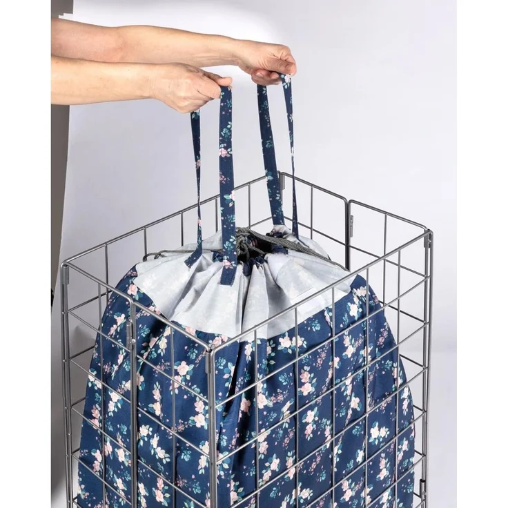 Wäschesammler 90 Liter Volumen mit Metallgestell und herausnehmbarem Wäschesack 48 x 33 x 58 cm – Bild 3