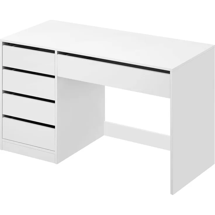 EUGAD Schminktisch (1-St), Schreibtisch Computertisch mit Stauraum, weiß, 120x55 cm