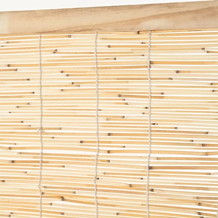 DESIGN DELIGHTS Raumteiler Playa, rechteckiger Paravent aus Schilfrohr und Holz, 120x170 cm, naturbelassen, klappbar, vielseitig einsetzbar – Bild 3
