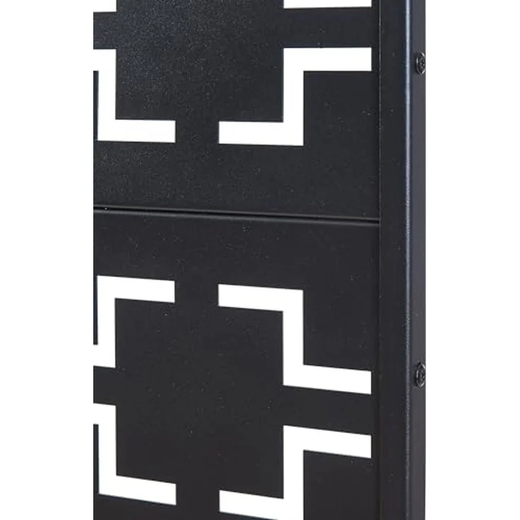 Indoor Trennwand Aaskis Stahl 200x100x50 cm Schwarz [casa. pro] – Bild 5