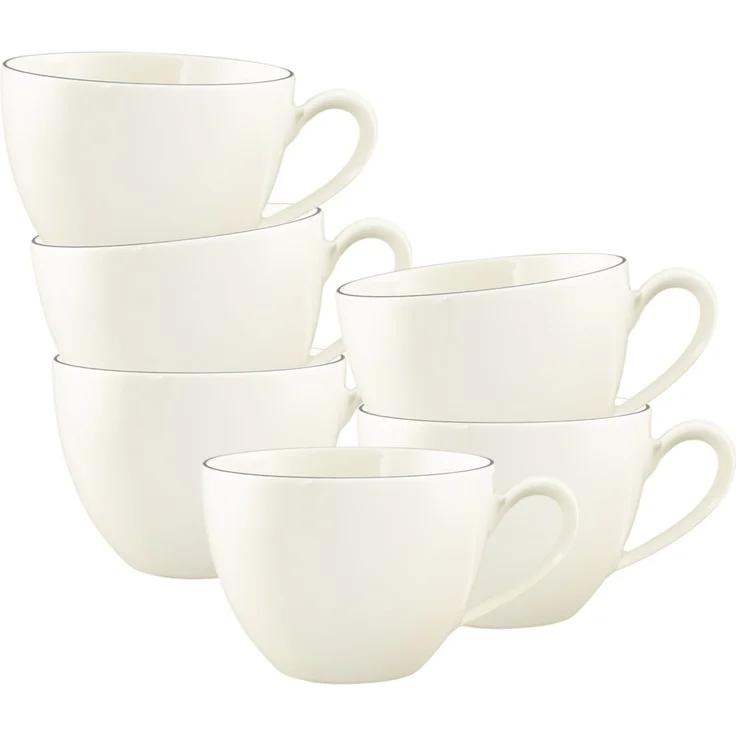 Seltmann Weiden Savona Kaffeetasse 270 ml Grey Line 6er Set – Bild 1