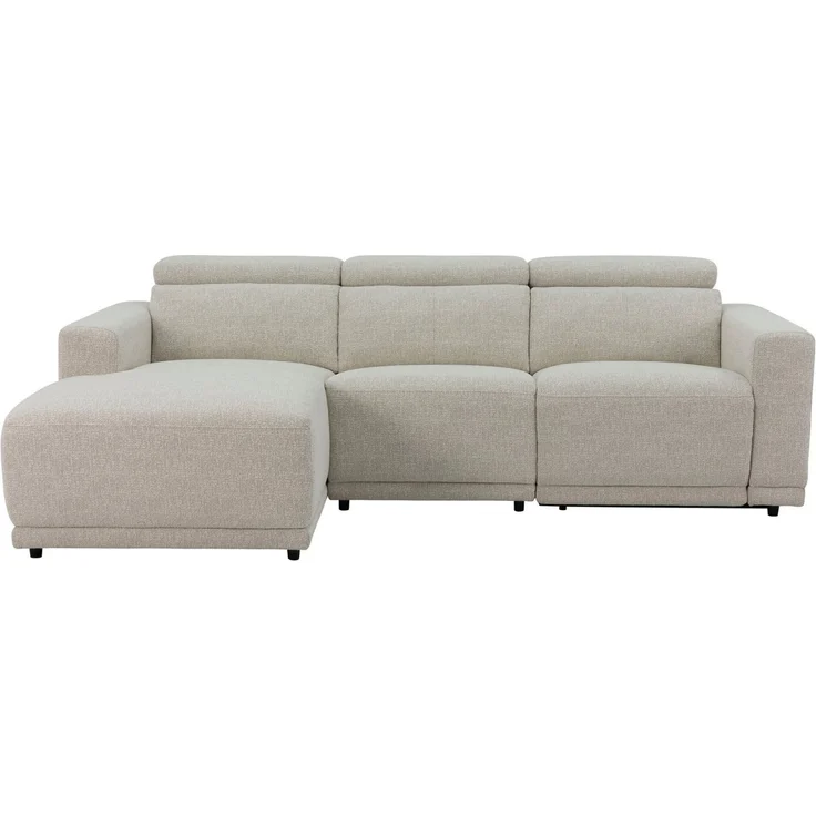 OTTO home Ecksofa LEOON L-Form, 255 cm - elektr. Relaxfunktion, mit USB A/C-Anschluss. Federkern, verstellbaren Kopfstützen, Webstoff – Bild 1