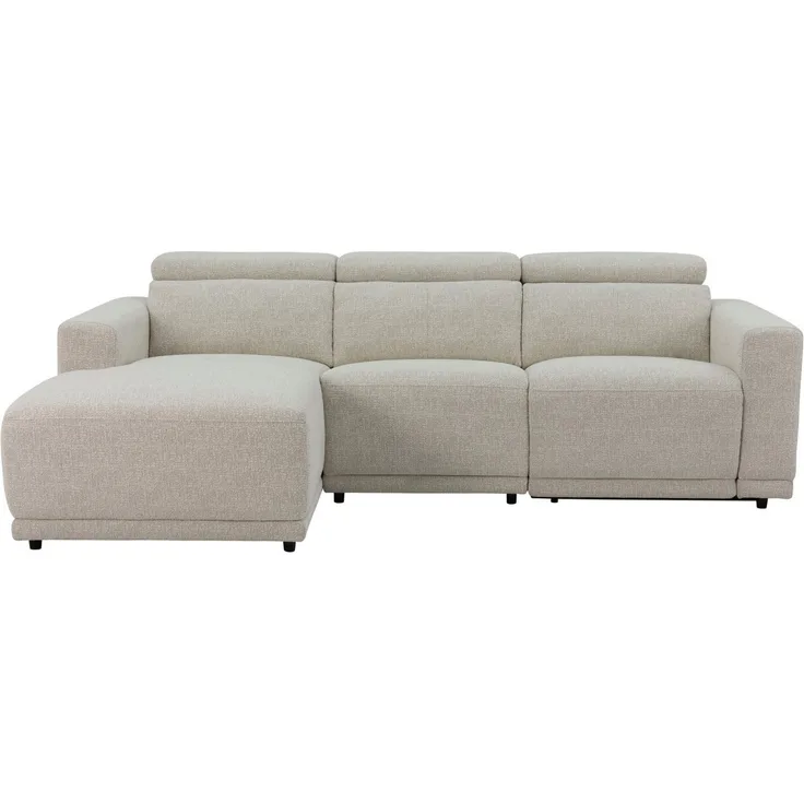 OTTO home Ecksofa LEOON L-Form, 255 cm - elektr. Relaxfunktion, mit USB A/C-Anschluss. Federkern, verstellbaren Kopfstützen, Webstoff
