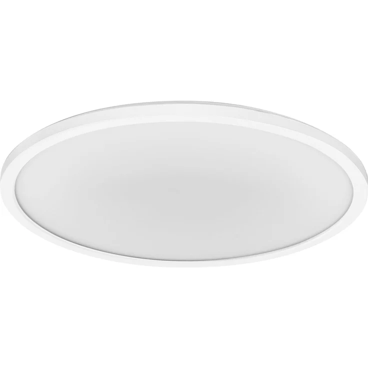 Osram ORBIS Ultra Slim Deckenleuchte 400mm, weiß, 22W, 2720lm, homogenes, warmweißes Licht (3000K) + Hintergrundlicht, dreistufige Dimmbarkeit über Wandschalter, ultraflach, Schutzklasse IP20