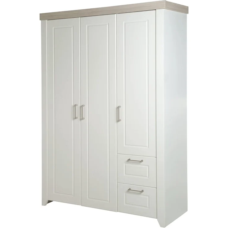 roba Kinderzimmerset 'Felicia' 3-teilig - Bett 70 x 140 - Kleiderschrank 3-türig - Weiß / Luna Elm – Bild 28