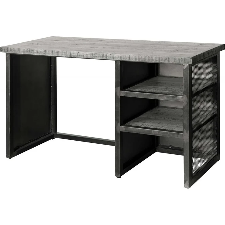 Schreibtisch Mango 122x52x76 grau lackiert HEAVY INDUSTRY #157 – Bild 1