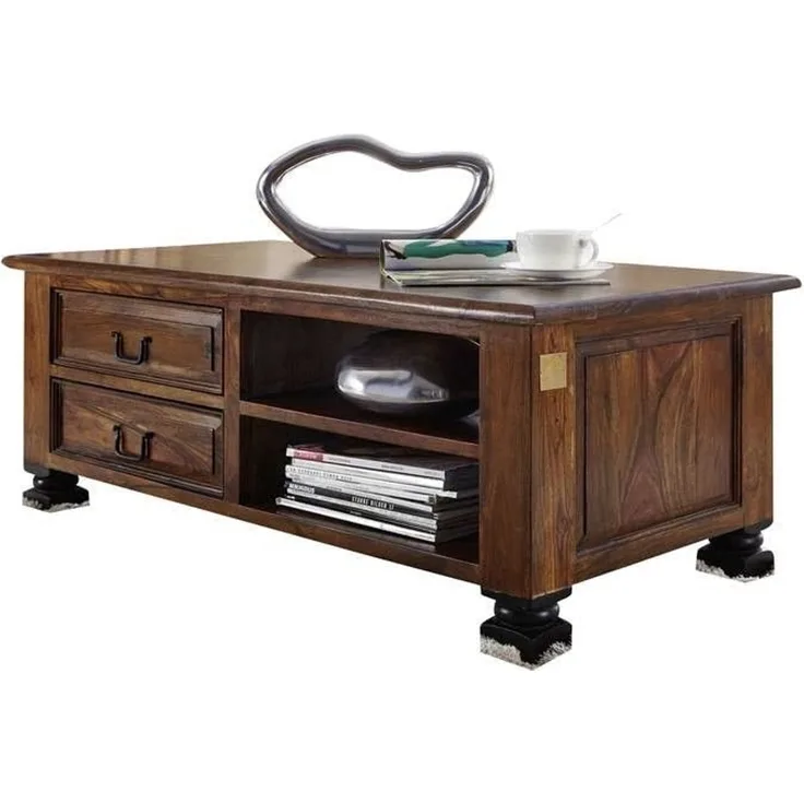Couchtisch Sheesham 115 x 60 x 45 braun lackiert NEW BOSTON #204