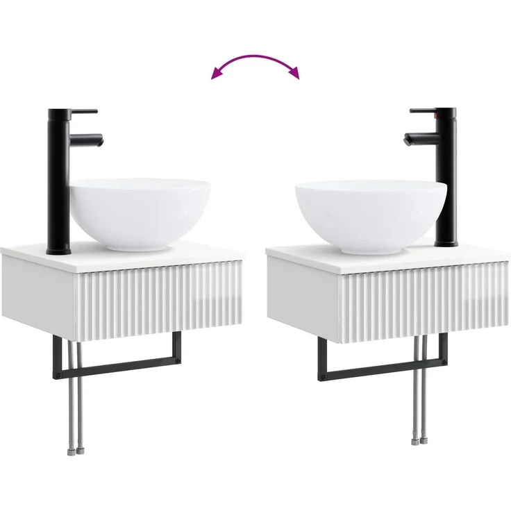 vidaXL Badezimmerschrank-Set 5 stk. Hochglanz-Weiß 33 x 34,5 x 100 cm 3405967 – Bild 10