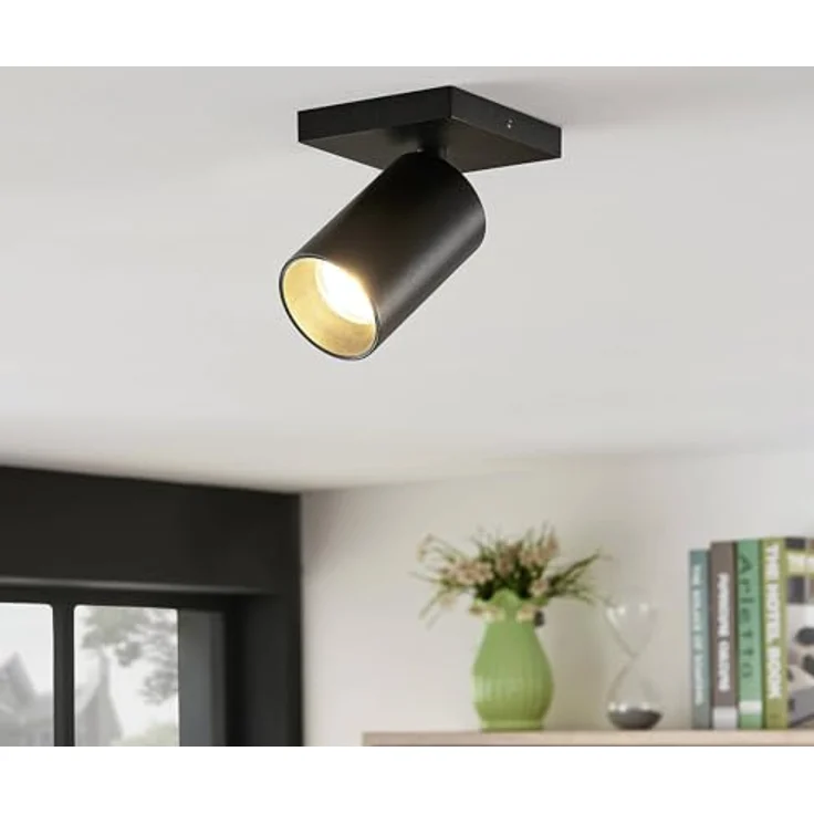 Arcchio Strahler Brinja, modernes 1-flammiges Deckenlicht in Schwarz aus Aluminium, GU10 Spot für Flur und Wohnräume – Bild 3