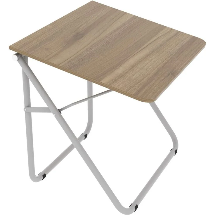 Zeichentisch 80 x 67 x 76 - Metallic-Grau und Walnuss Troia Levira – Bild 1