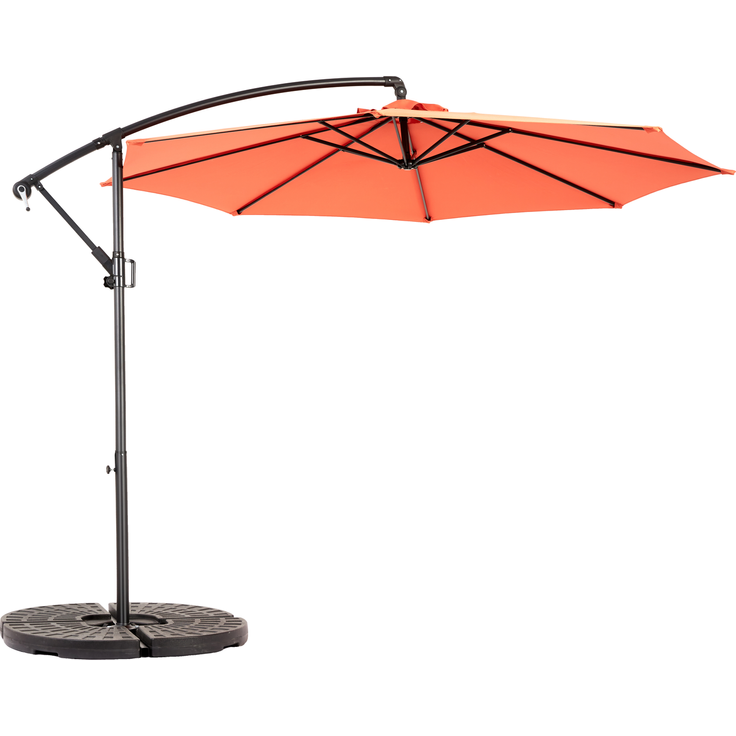 LVHOM Sonnenschirm Ø 300 cm, Großer Marktschirm mit Kurbel und Neigefunktion, UV-Schutz 50+, wasserdichter Gartenschirm für Terrasse & Pool, Orange (ohne Ständer) – Bild 6