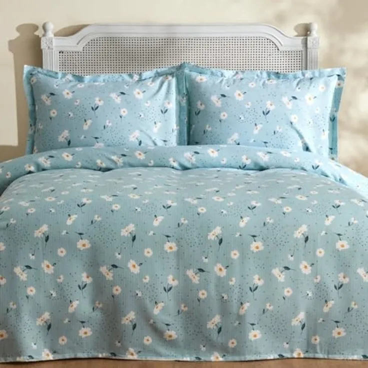 Karaca Bettwäsche Karaca Daisy 100% Baumwolle Doppelbett Deckenbezug Tagesdecke Set