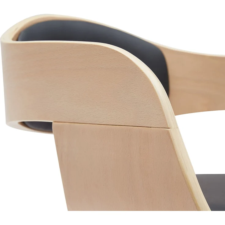 CLP 2er Set Barhocker Kingston höhenverstellbar drehbar mit schwarzem Metallgestell,natura/schwarz Kunstleder – Bild 7