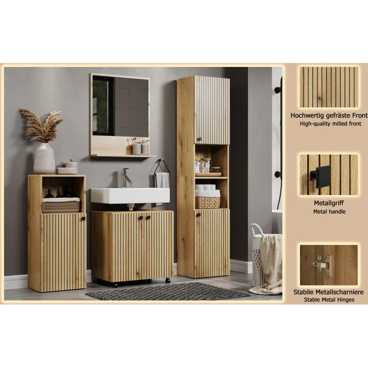 Badmöbel Set Bliss in Evoke Eiche 160 cm – Bild 11