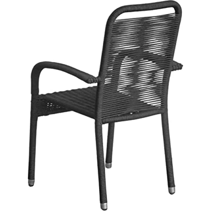Wholesa Gartenstuhl Ramano, Stapelstuhl, Klappstuhl, Schwarz, 94 x 56 x 64 cm – Bild 5