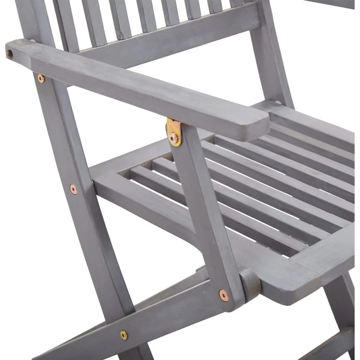 vidaXL Klappbare Gartenstühle 6 Stk. mit Kissen Massivholz Akazie 3065420 – Bild 7