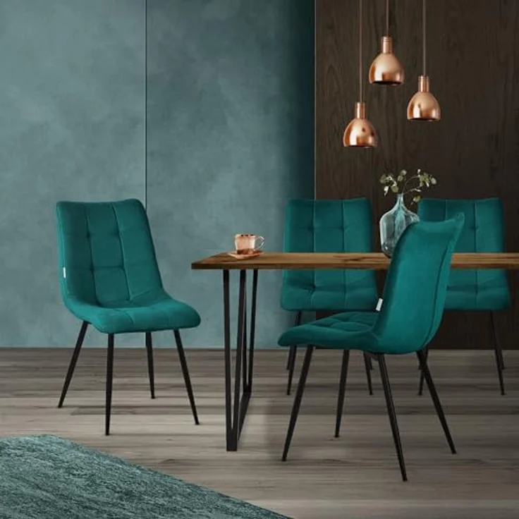 ML-DESIGN Stuhl Esszimmerstühle mit Rückenlehne moderne Design Lounge Küchenstühle (2 St), Polsterstuhl Esstischstühle 2er Set Küchenstuhl Polyester bis 120kg – Bild 3