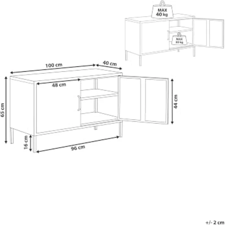 Büroschrank URIA Metall Beige – Bild 3