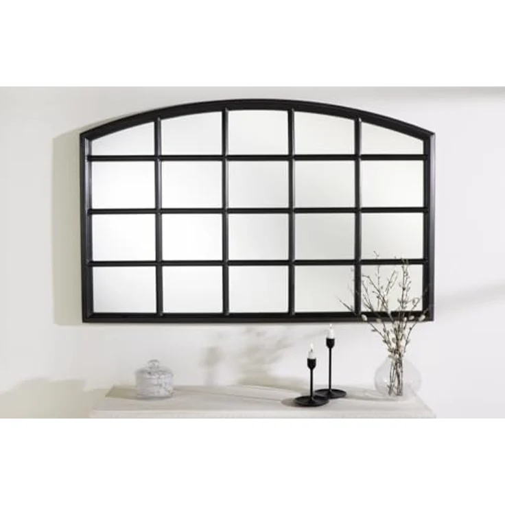riess-ambiente Wandspiegel PARIS 120cm schwarz (Einzelartikel, 1-St), Schlafzimmer · Rundbogen-Design · Deko · Industrial · handmade · Flur – Bild 5
