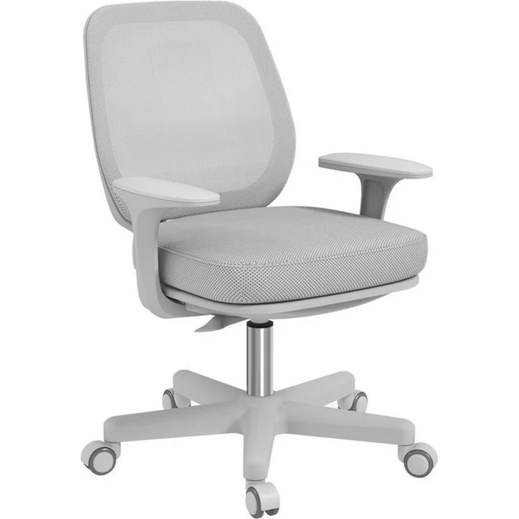 Vinsetto Bürostuhl mit Drehfunktion, höhenverstellbar (ergonomisch Schreibtischstuhl, 1 St), für Home-Office, Polyester, Grau – Bild 4