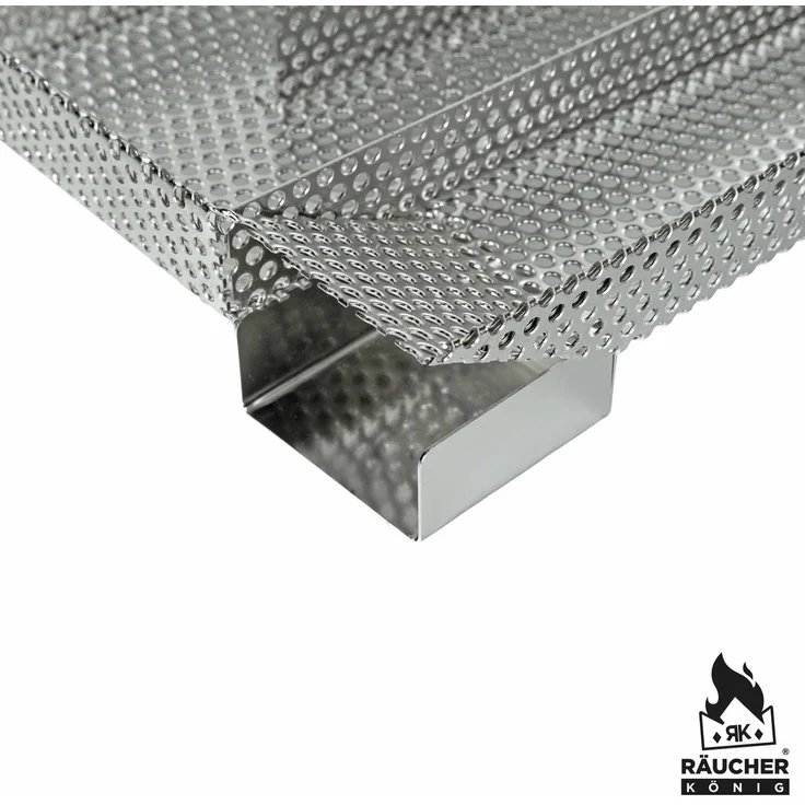 Räucher König Metall Kaltraucherzeuger Single Gr. L, Edelstahl Silber 27,5 x 27,5 x 4,5 cm – Bild 7