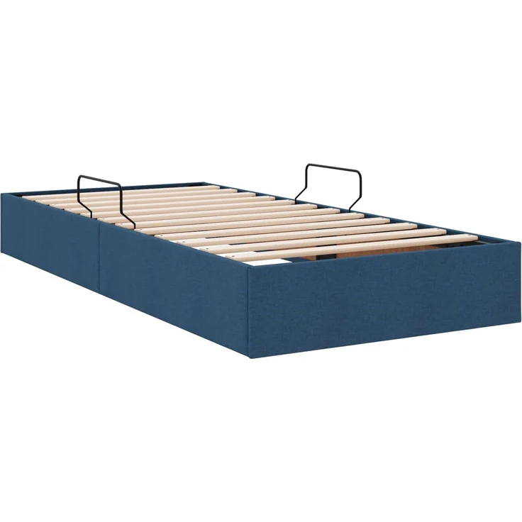 vidaXL Ottoman Bettgestell mit Speicher Blau 100 x 200 cm Stoff 3442807 – Bild 9
