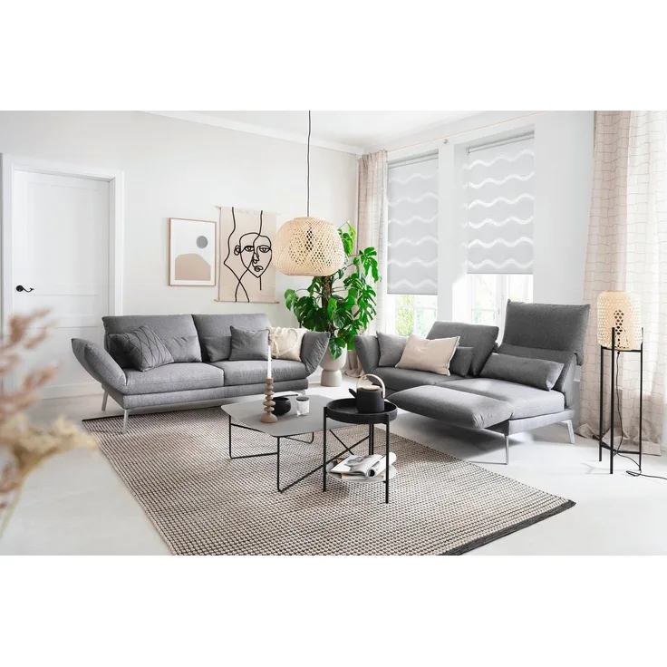 Doppelrollo Tilda, SCHÖNER WOHNEN-Kollektion, transparent, mit Bohren/ohne Bohren, freihängend, Klemmfix, geklemmt, silberne oder weiße Rollo-Technik