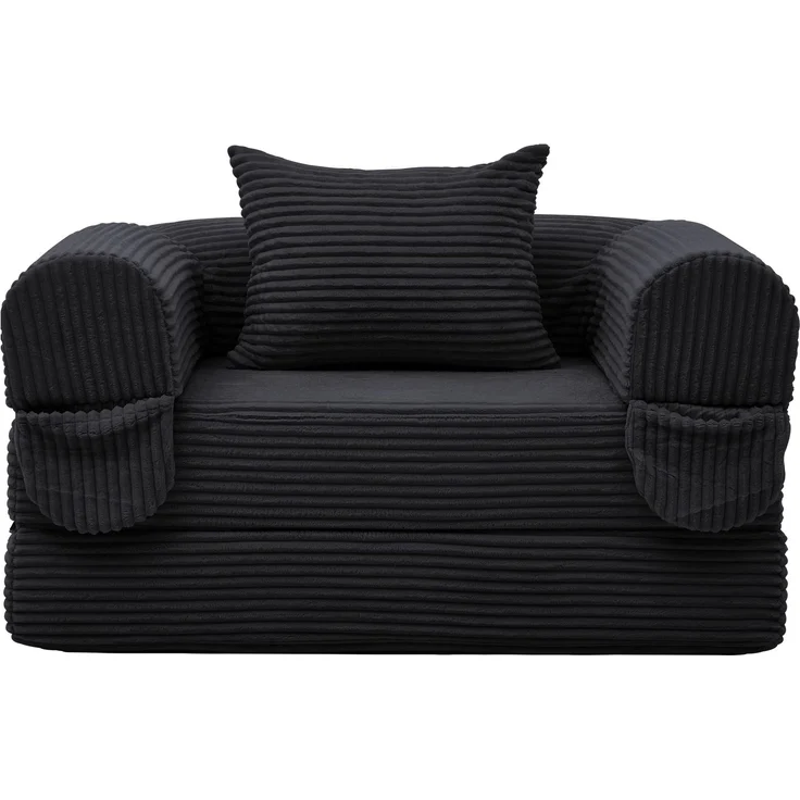 ZUBALIYA SchlafSofa mit Cordbezug, mit Schaumstoffpolsterung, ohne aufwendige Montage, für Wohnzimmer und Apartments – Bild 7