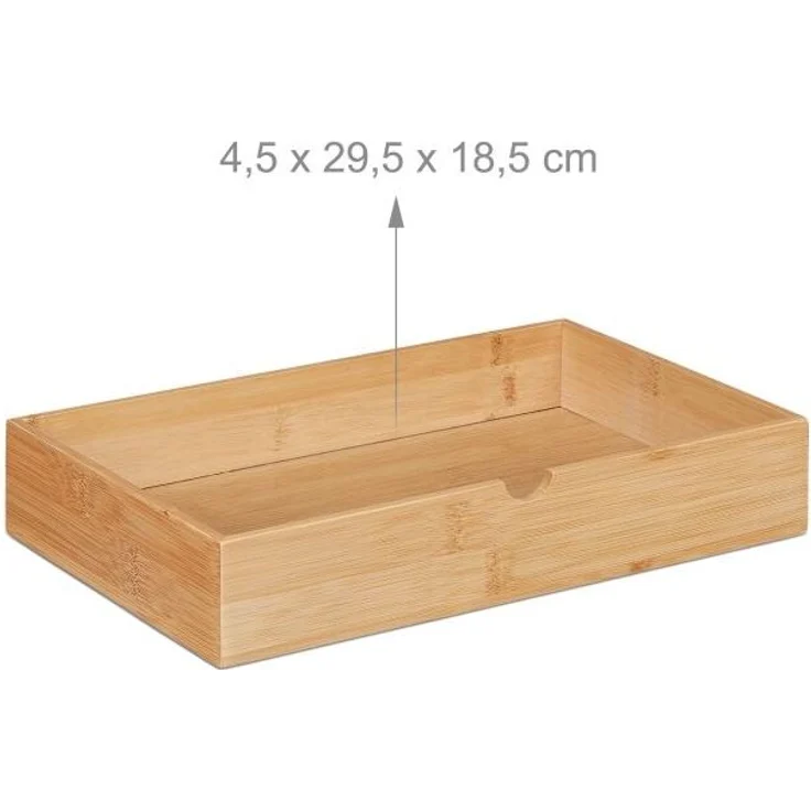 Schubladenbox Bambus & MDF 2 Fächer – Bild 5