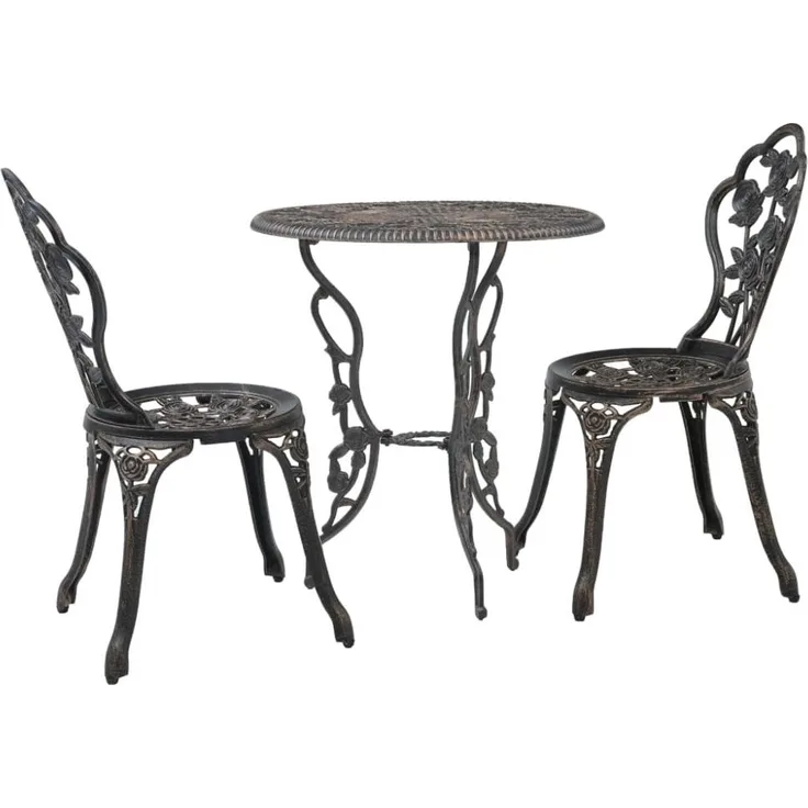 vidaXL 3-tlg. Bistro-Set Aluminiumguss 47858