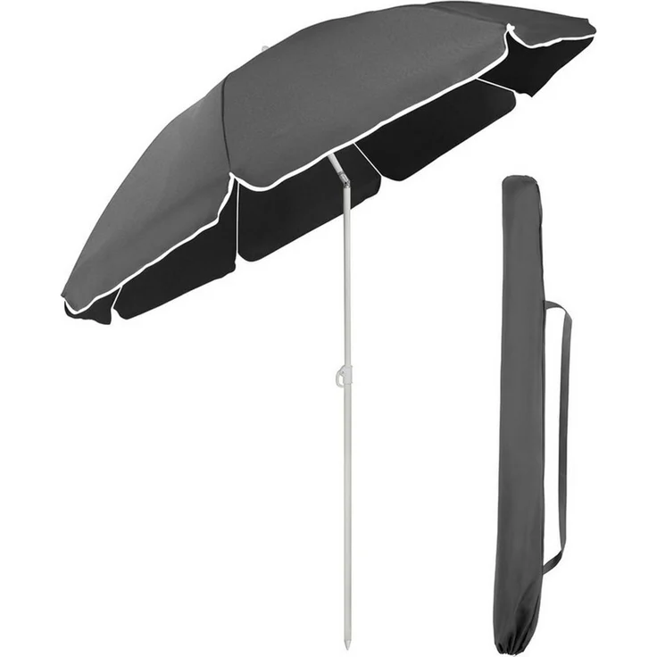 Sekey 180cm GRS-zertifizierter Sonnenschirm für Garten & Terrasse | Höhenverstellbar & Neigbar mit UPF50+ | Wasserdichtes Recycling-Polyester | Windstabil mit 8 Streben – Bild 1