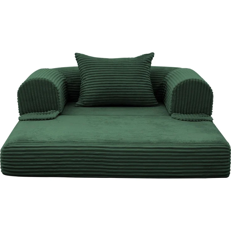 ZUBALIYA SchlafSofa mit Cordbezug, mit Schaumstoffpolsterung, ohne aufwendige Montage, für Wohnzimmer und Apartments – Bild 12