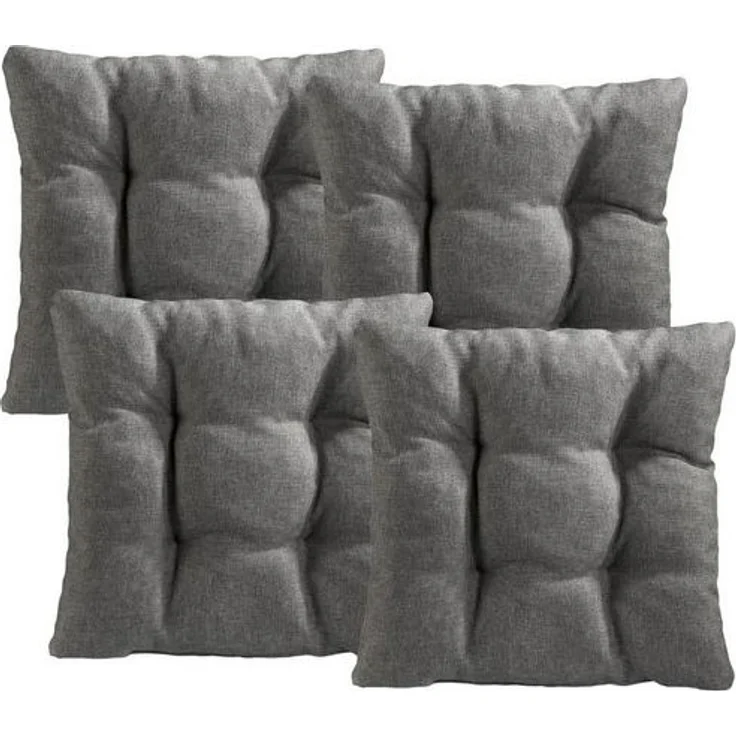 XDREAM Stuhlkissen Sitzkissen Set (2er & 4er) für Stühle und Bänke, robuste Polsterauflage für indoor und outdoor, 38x38x6 cm – Bild 4