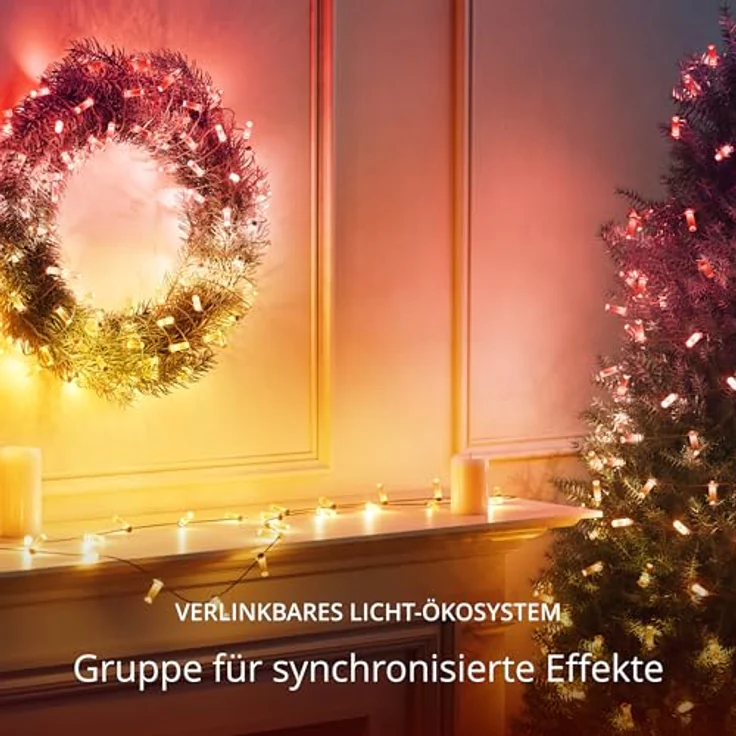 Twinkly Strings Candle 100 LED, LED-Lichterkette in Kerzenform, RGB LED-Lichter Mehrfarbig, Kompatibel mit Alexa & Google Home, Gaming-Lichter, Stromversorgung über USB-C, Grünes Kabel, 6m – Bild 7