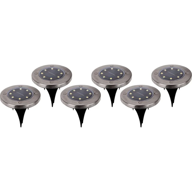 näve LED Solarleuchte Kian - Solar-Erdspieß, LED fest integriert, Warmweiß, LED Solar-Boden-Erdspieß, Set, Solar-Lampe, Bodenleuchte – Bild 1