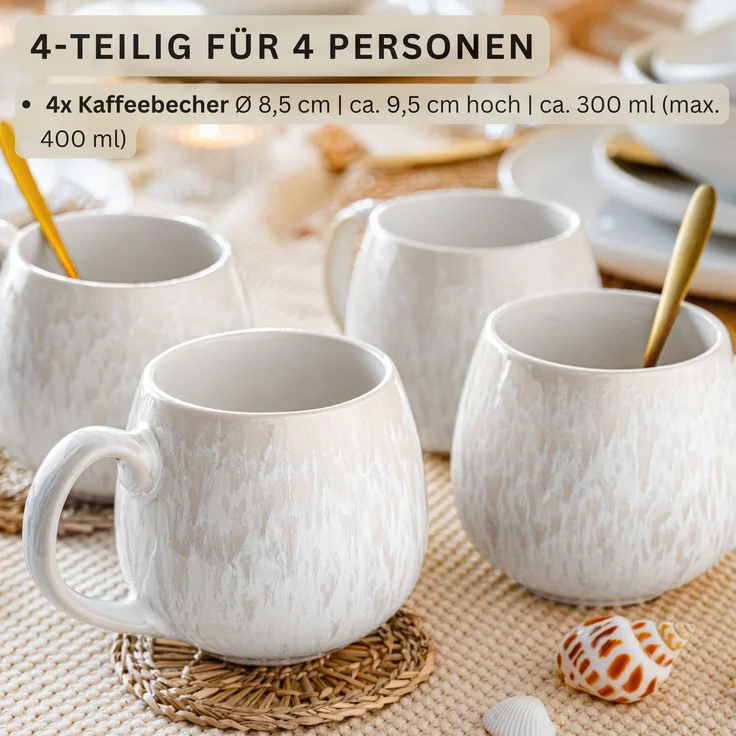 SÄNGER Cappuccinobecher Set Korfu 4 teilig – Bild 4