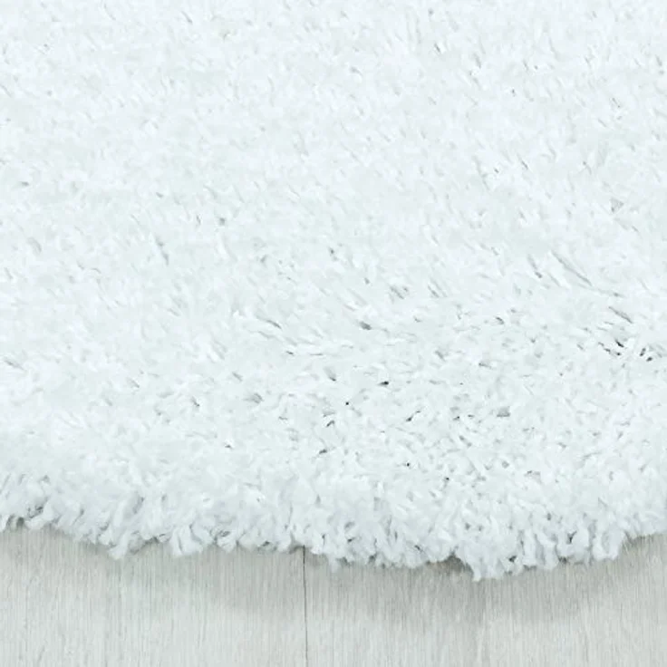 Carpetsale24 Shaggy Hochflor Teppich Wohnzimmer 160x230 cm Weiß - Modern Flauschiger Teppich Extra Weich, Pflegeleicht und Einfarbig - Ideal als Teppich für Schlafzimmer, Esszimmer und Küche – Bild 7