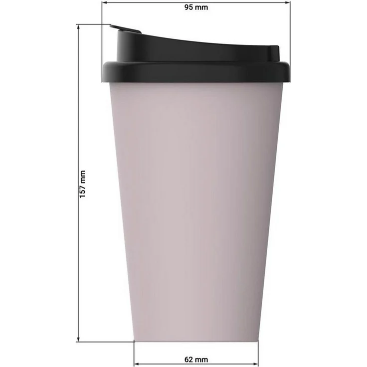 elasto Coffee-to-go-Becher 350 ml Kaffeebecher To Go doppelt isolierter Becher, Made in Germany, BPA-frei, Teebecher, Coffee Mug, recycled Becher – Bild 3