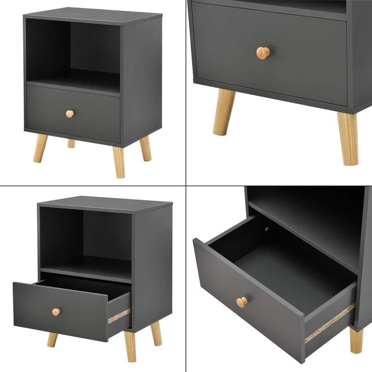 Beistelltisch Sundsvall 2er Set Dunkelgrau [en. casa] – Bild 8