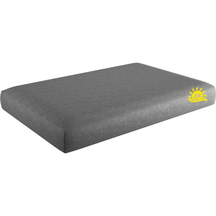 sunnypillow Palettenkissen mit abnehmbarem Bezug UV - beständig Outdoor/Indoor Kaltschaum Palettenauflage Palettenpolster Palettensofa Sitzkissen Rückenlehne 2er Set 120x80 Grau – Bild 3